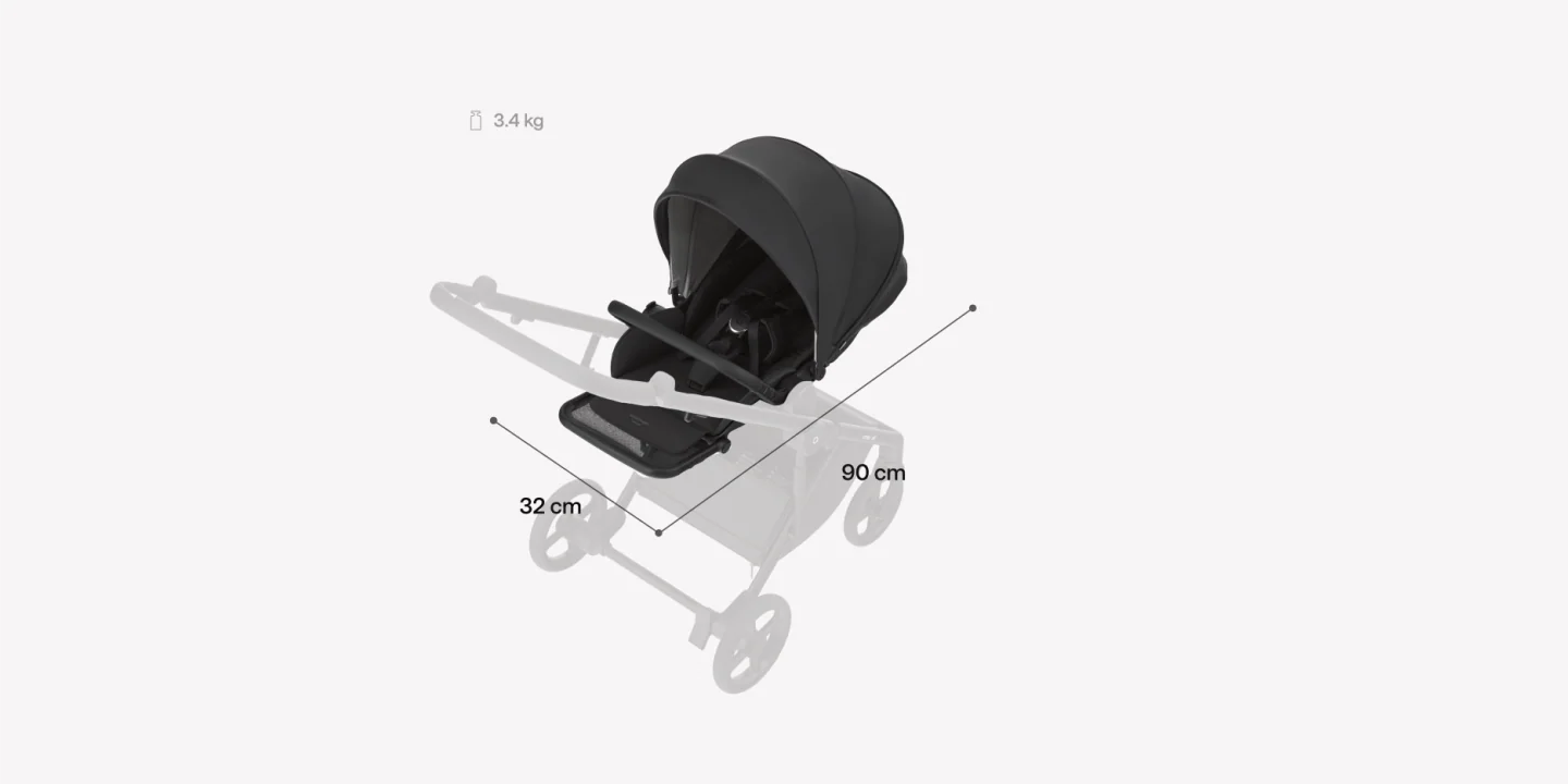 עגלה משולבת  anex Eli Midnight בעיצוב מינימליסטי - Image 18