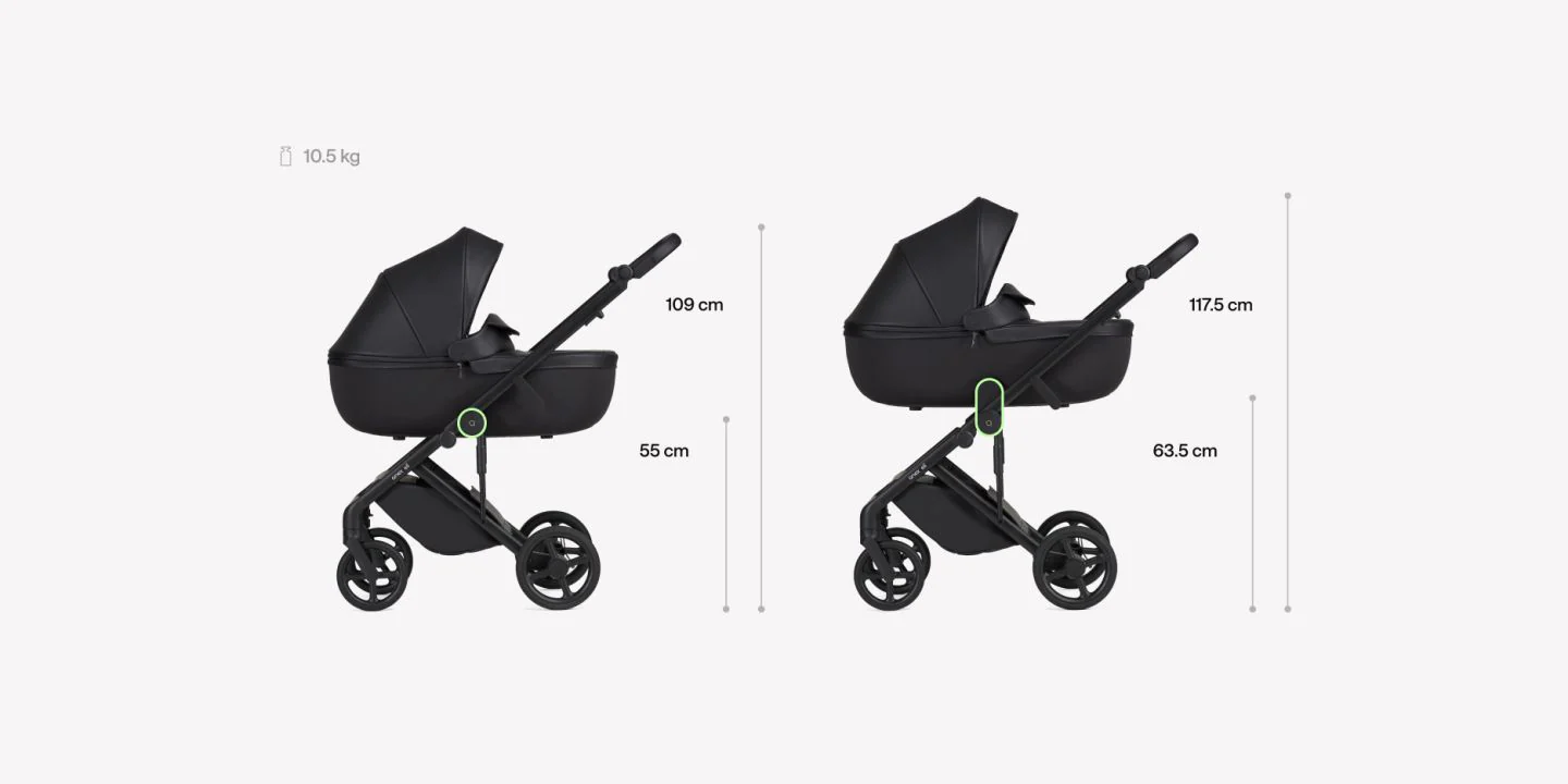 עגלה משולבת  anex Eli Midnight בעיצוב מינימליסטי - Image 20