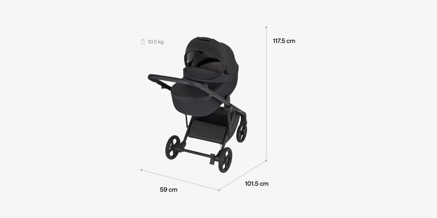 עגלה משולבת anex Eli בעיצוב מינימליסטי - שלד כרום - Image 72