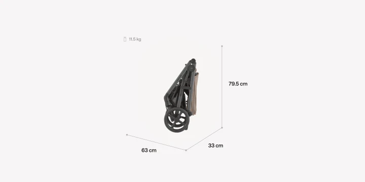 עגלת תאומים / אחים Anex Modu - שלד + טיולון + עריסה - Image 41