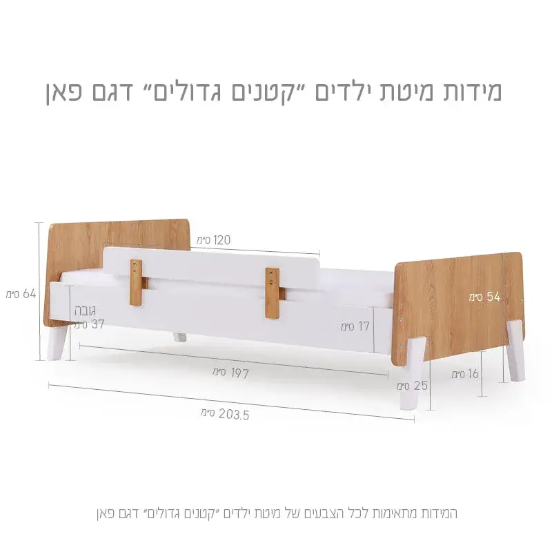 מיטת קטנים גדולים גרפיט FUN SEGAL - Image 6