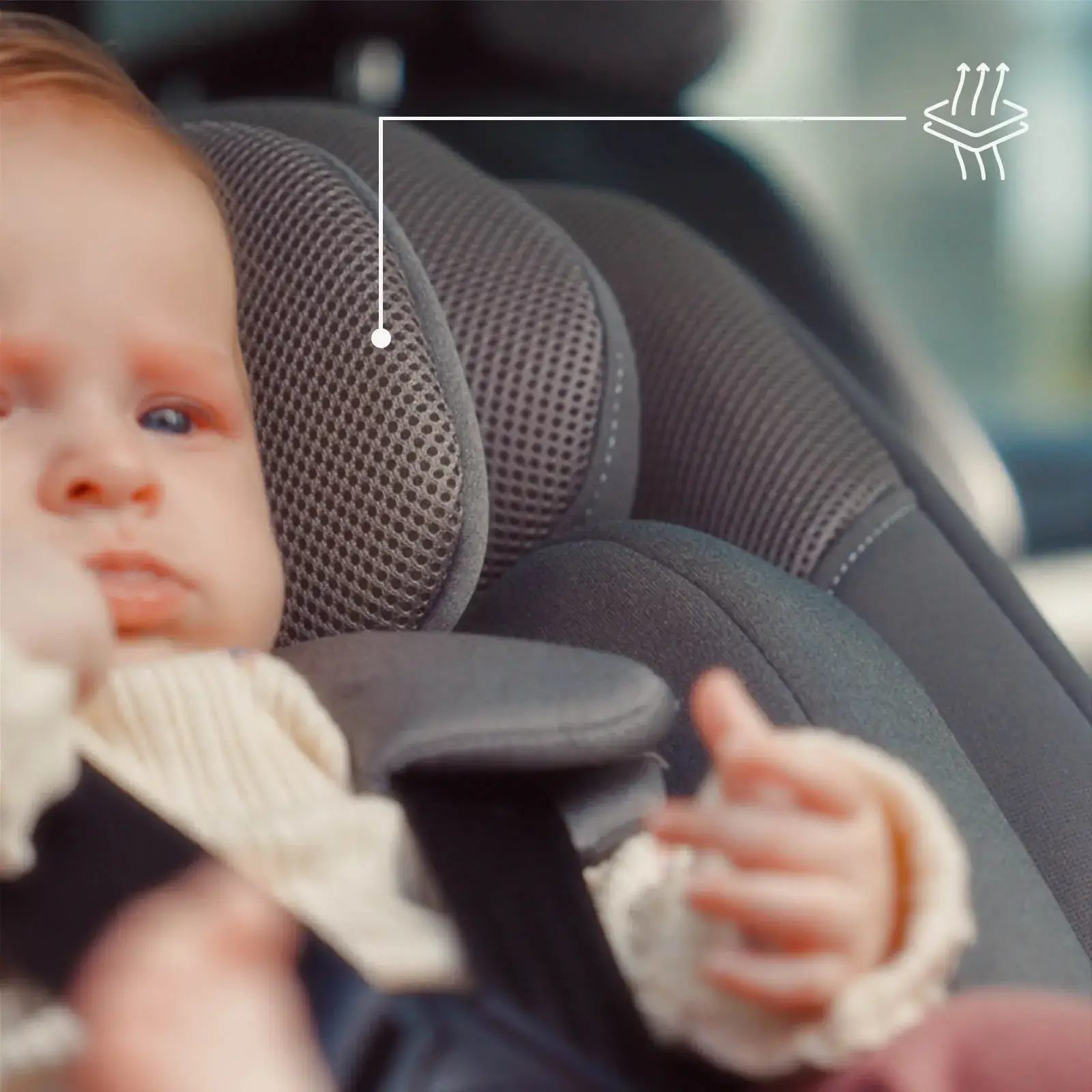 כיסא בטיחות Kinderkraft 360 I-GUARD - מסתובב 360° - Image 12