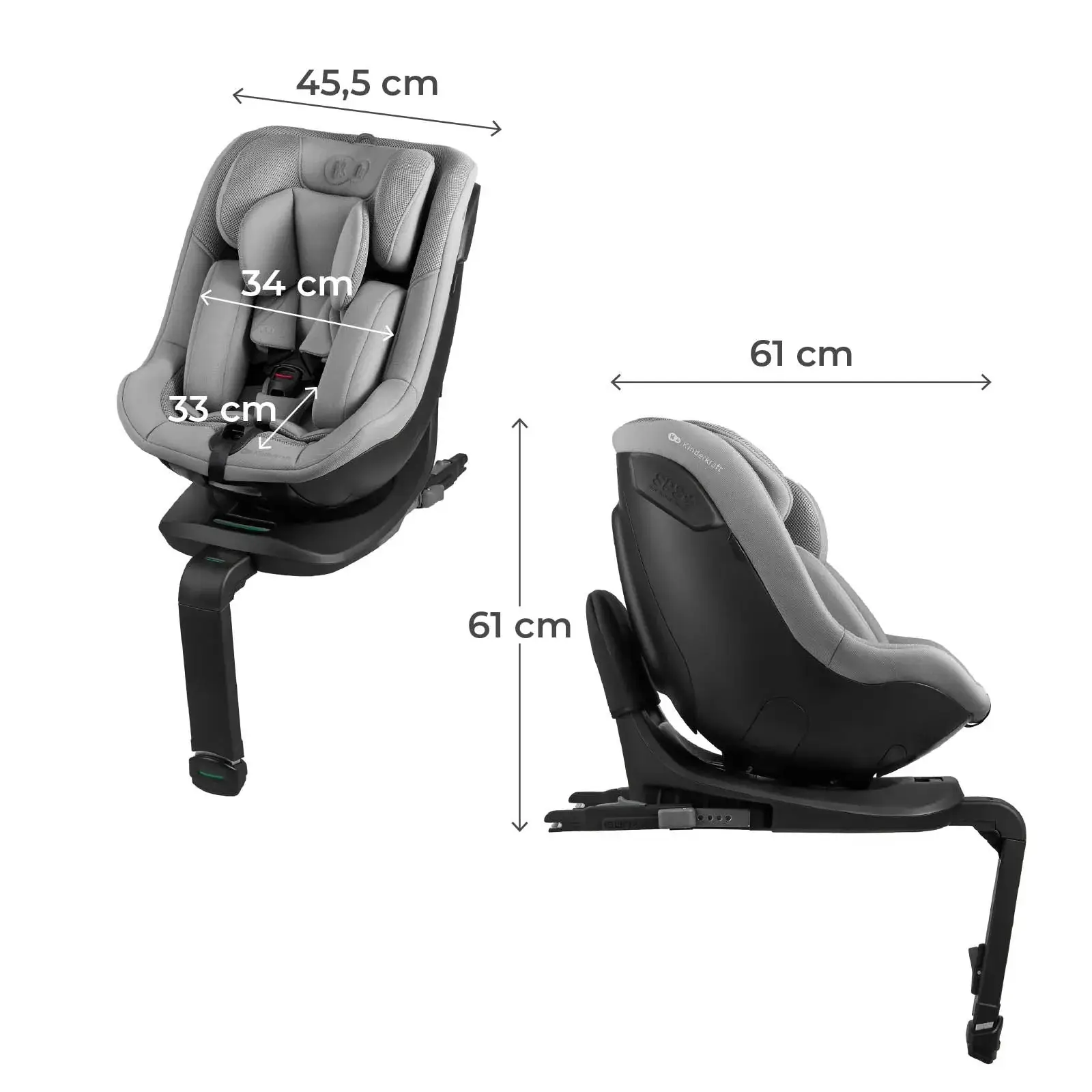 כיסא בטיחות Kinderkraft 360 I-GUARD - מסתובב 360° - Image 23
