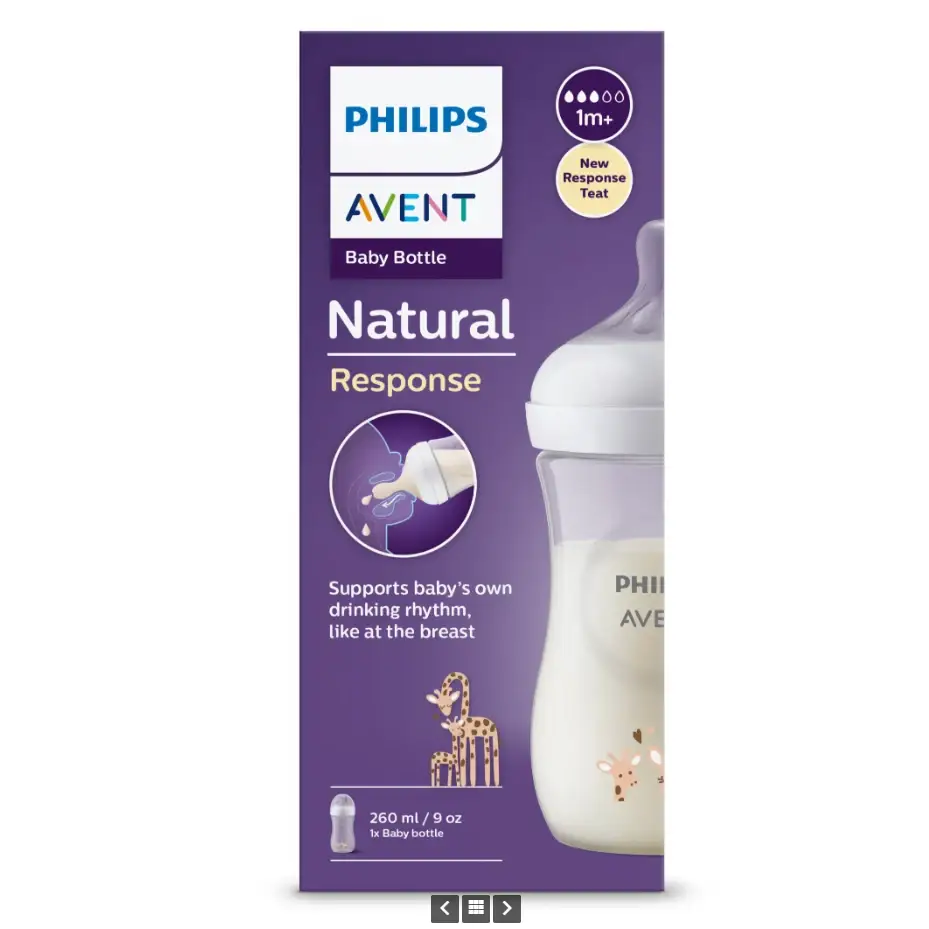 AVENT Natural Resp בקבוק אוונט 260 מ"ל Giraffe - Image 2