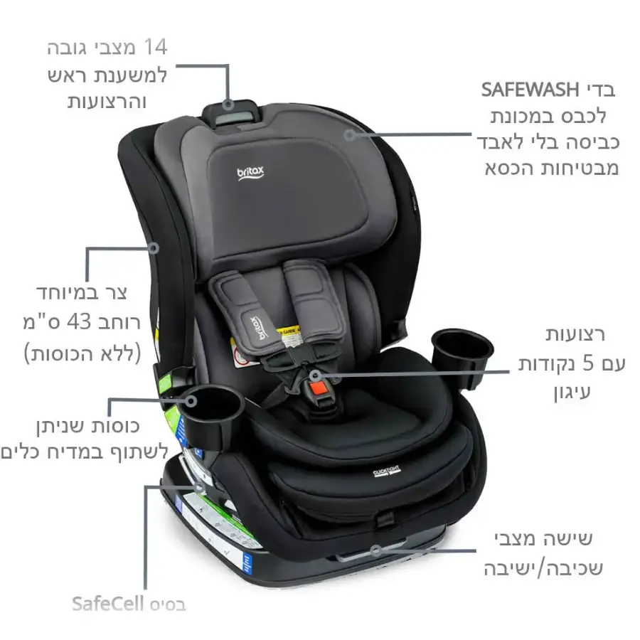 כיסא בטיחות POPLAR צבע אבן ClickTight - Image 6