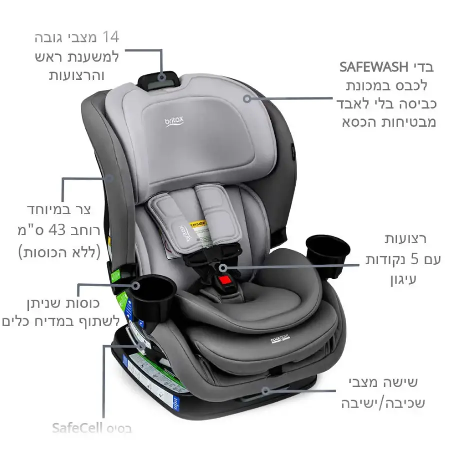 כיסא בטיחות POPLAR GLACIER GRAPHITE ClickTight - Image 7