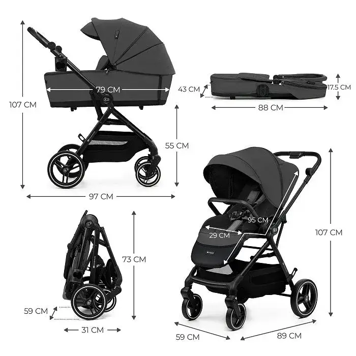 עגלה משולבת Kinderkraft Yoxi - מגיל לידה ועד 4 שנים - Image 10