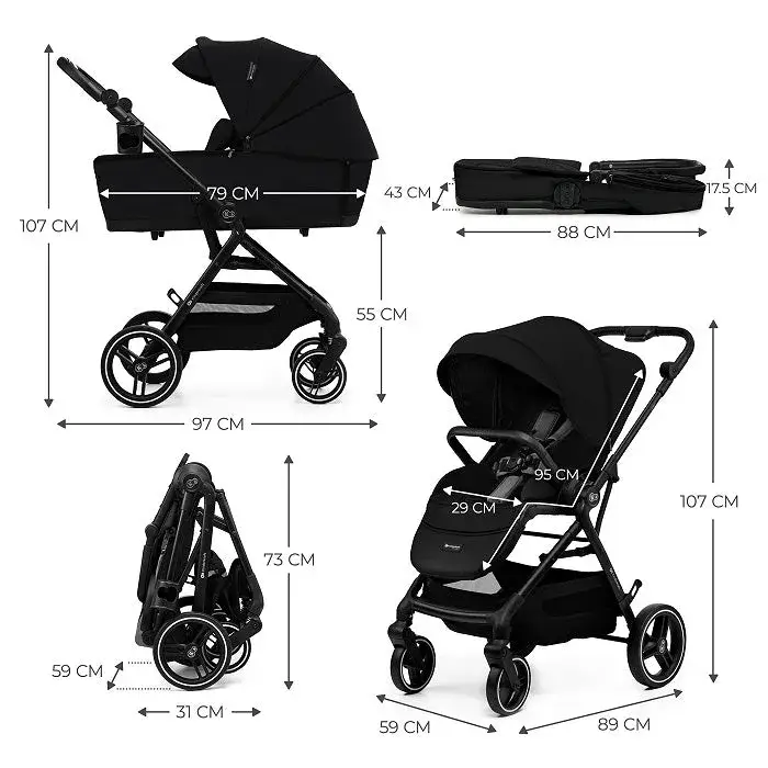 עגלה משולבת Kinderkraft Yoxi - מגיל לידה ועד 4 שנים - Image 16