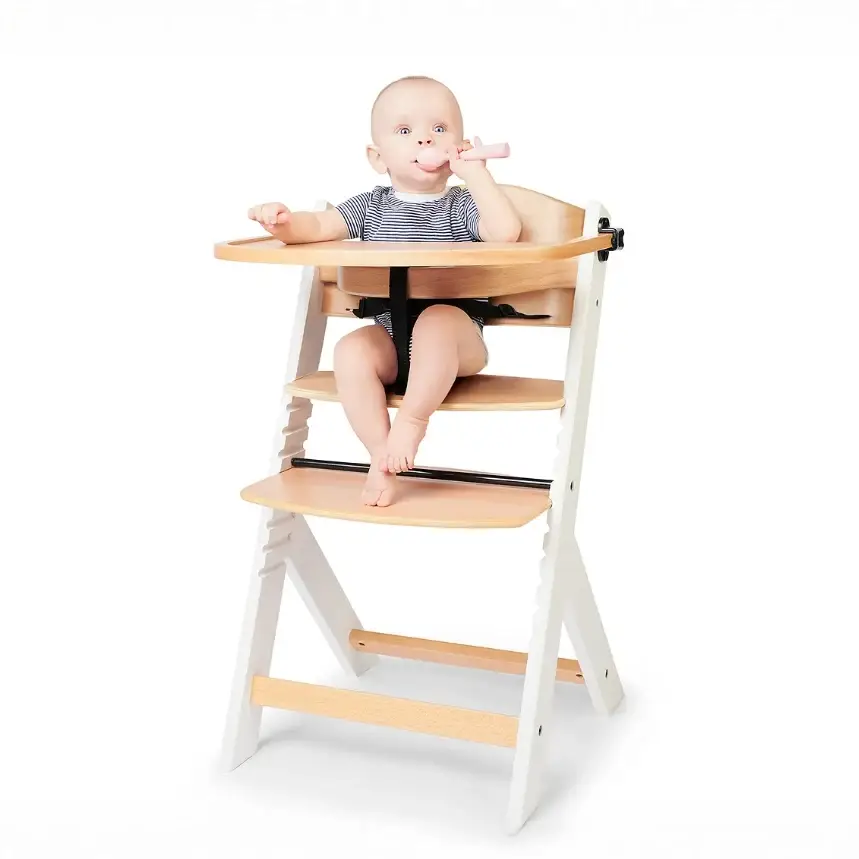 כסא אוכל + ריפוד מתכוונן אנוק Enock שחור לבן Kinderkraft - Image 7