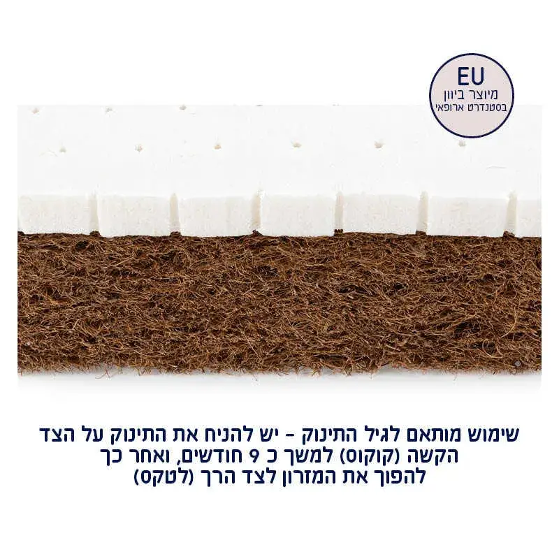 מזרן קוקוס ולטקס סגל STELO - נושם ושומר על טמפ' - Image 3