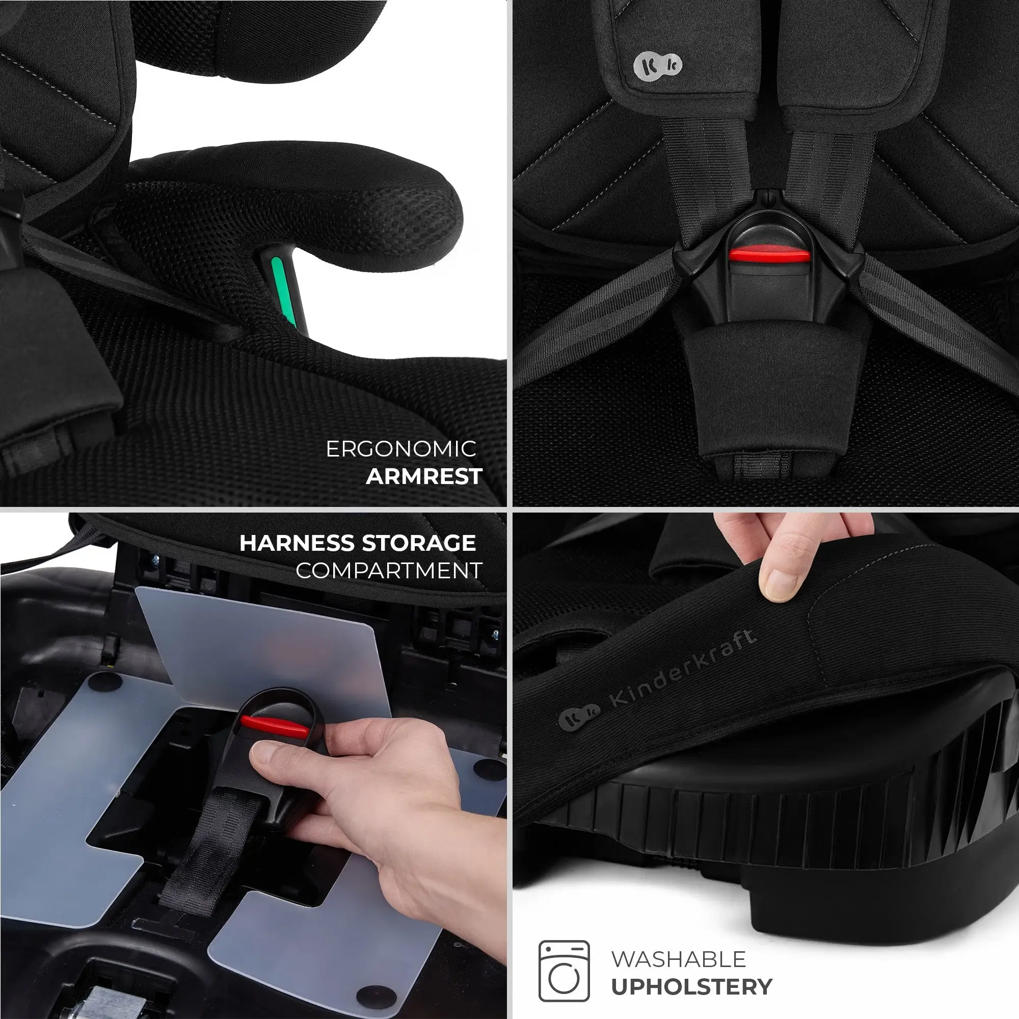 בוסטר רצועות Kinderkraft FIX2GO - גב מתקפל - Image 23