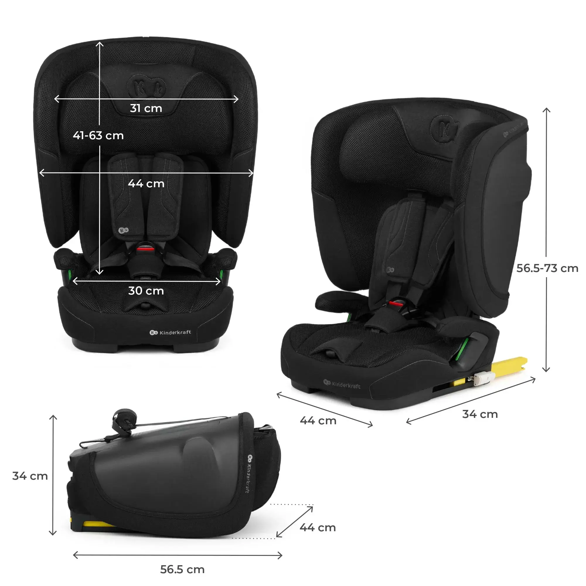 בוסטר רצועות Kinderkraft FIX2GO - גב מתקפל - Image 6