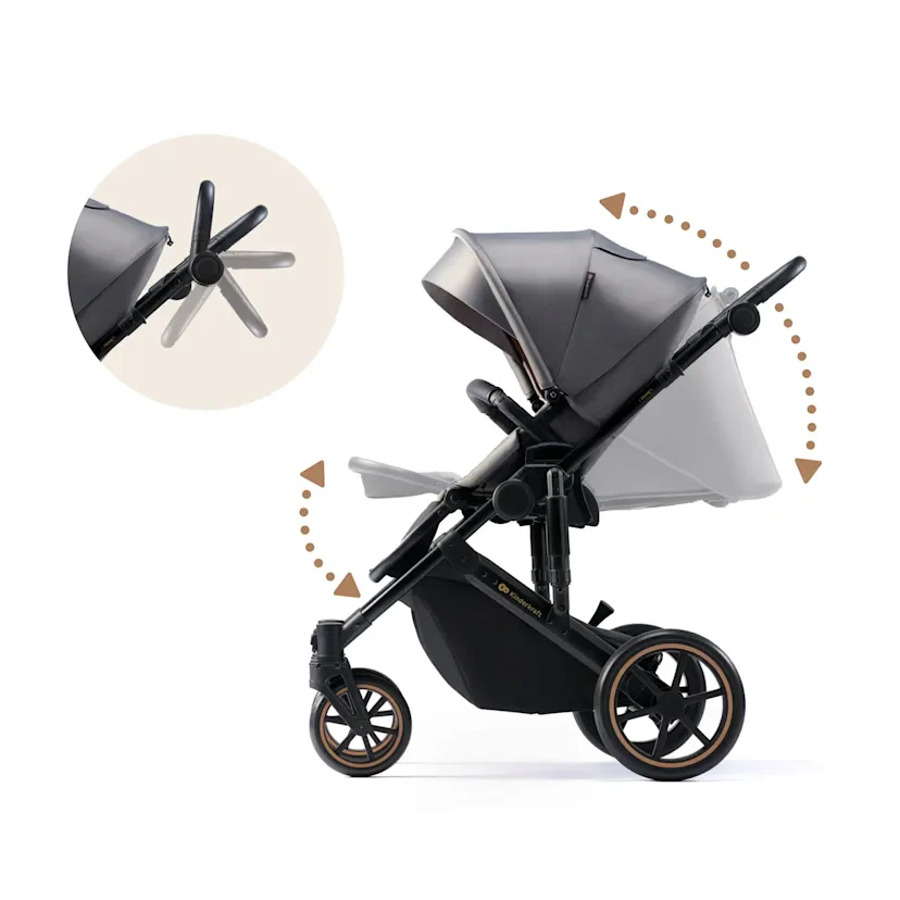 עגלת תינוק Kinderkraft Prime 2in1 - בולמי זעזועים משופרים - Image 18