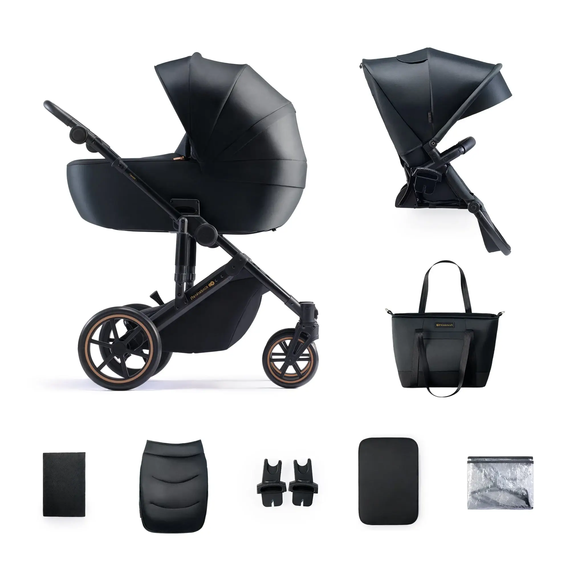 עגלת תינוק Kinderkraft Prime 2in1 - בולמי זעזועים משופרים - Image 24