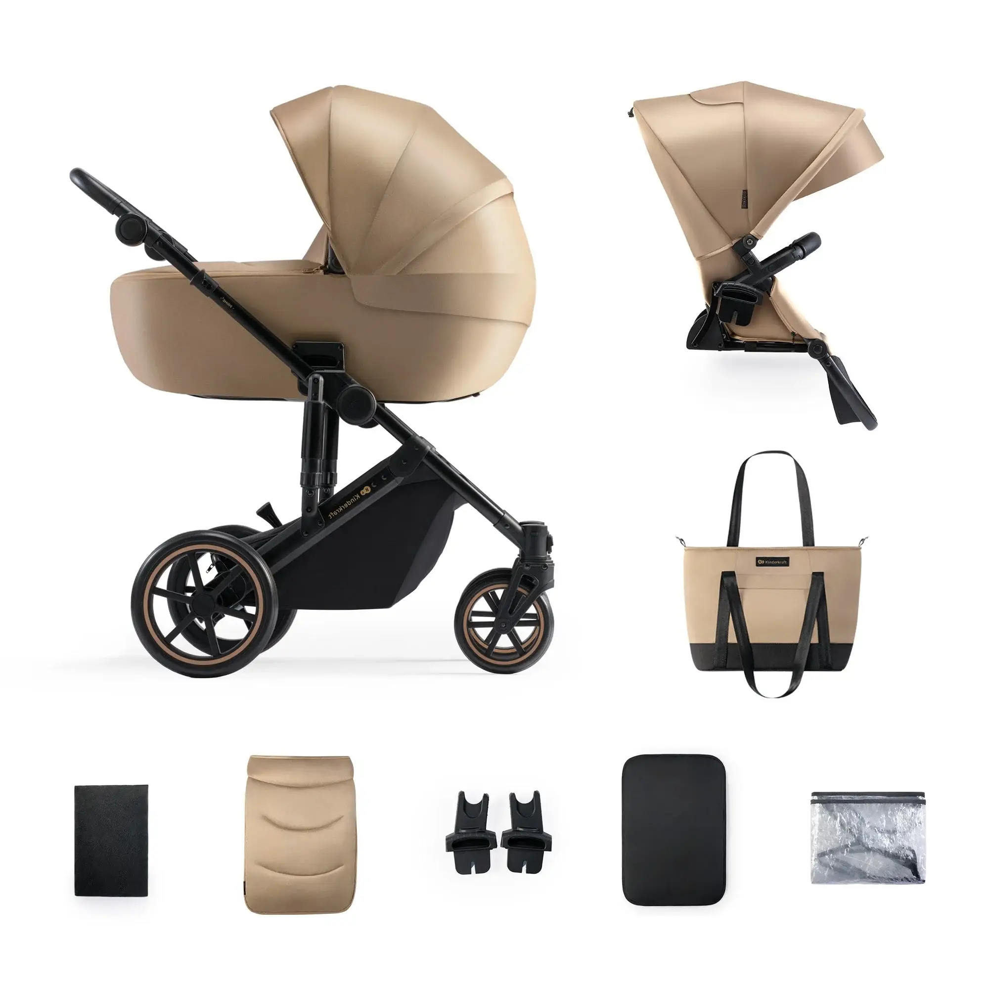 עגלת תינוק Kinderkraft Prime 2in1 - בולמי זעזועים משופרים - Image 6