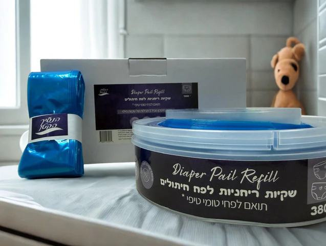 שקיות ריחניות לפח חיתולים טומי טיפי מארז 5 חבילות של שקיות מילוי - Image 2