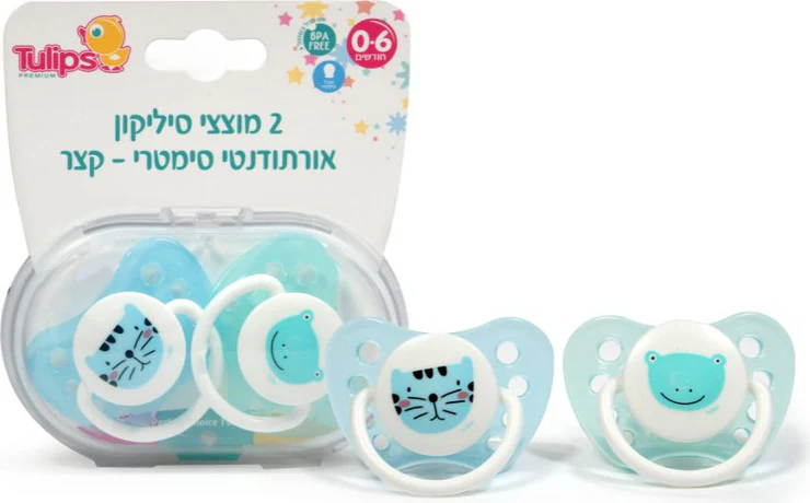 מוצץ סיל' אורטו' ידית-קצר364 זוג 1723364