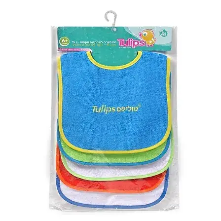 6 סינרים לתינוק Tulips עם סקוטש
