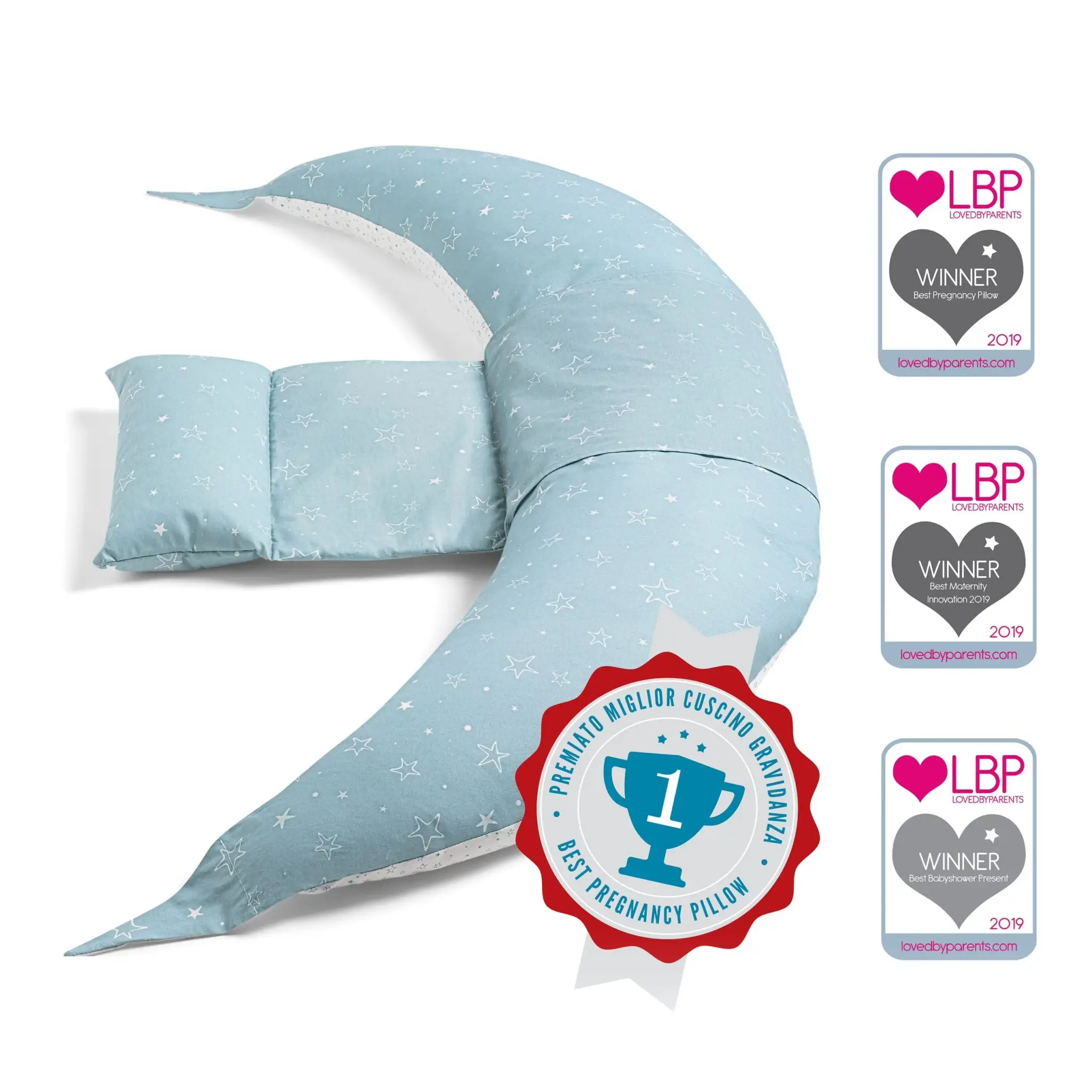 כרית היריון והנקה Nuvita Dream Wizard Grigio Stelle