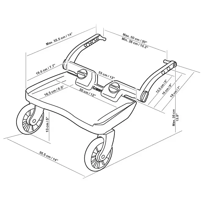 טרמפיסט לעגלה BuggyBoard MINI אפור - Image 3