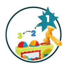 הך פטיש כדורים צבעוניים - Image 3